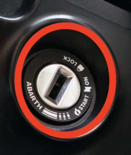 Abarth 500 595 695 Cover Bombin Fibra de Carbono 100% Real Key Housing