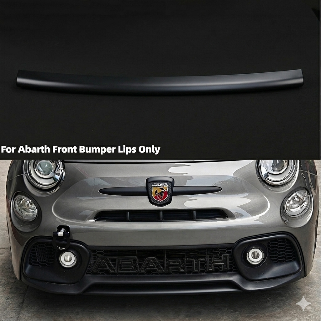 Abarth 2016+ Restyling Front Lip Splitter Cover Lip Delantero Carcasa Cubierta ABS