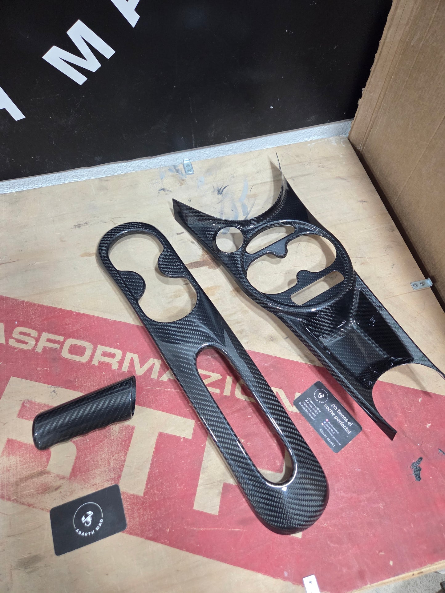 Abarth Fiat 2016+ Restyling Consola Túnel Posavasos Freno de mano