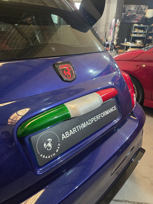 Abarth Cover Trunk Handle Carbon Fiber Italy 🇮🇹 Trunk Pull Handle