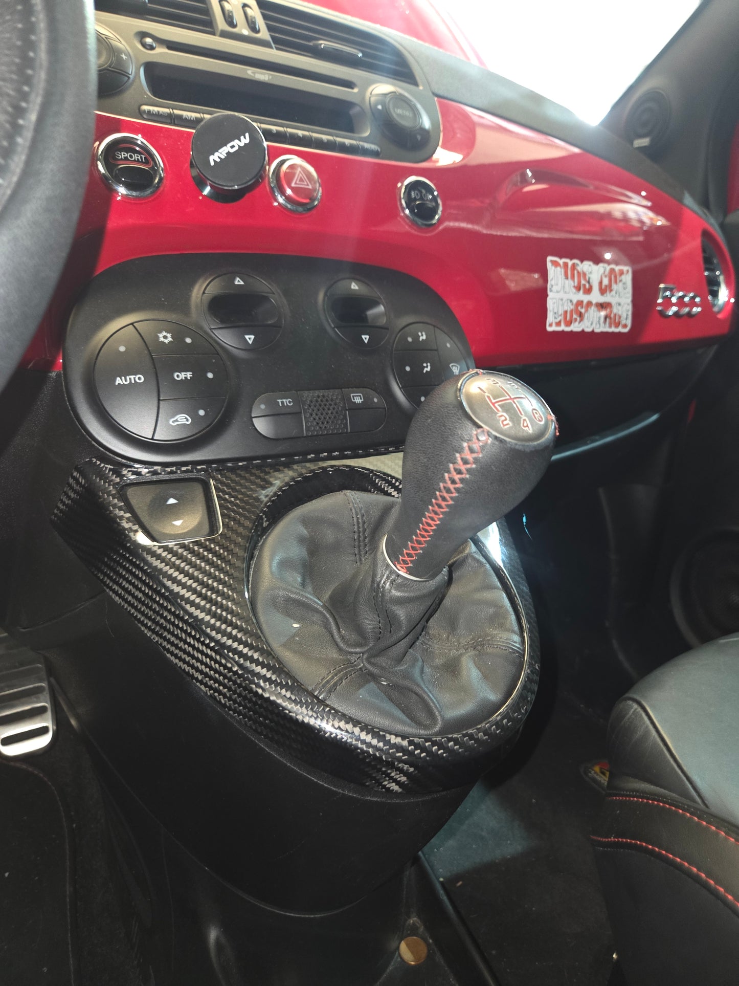 Abarth MK3 Carbon Fiber Gear Shift Cover
