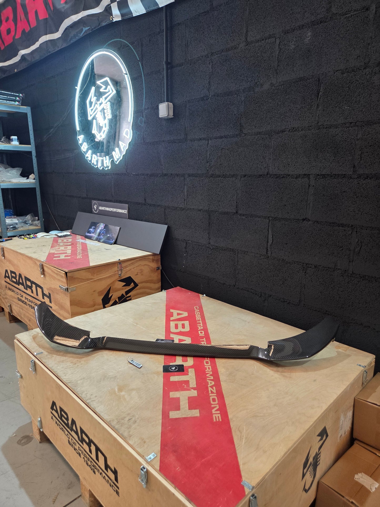 Abarth 2016+ Restyling Prolongación Extended Splitter Lip Fibra o Carbono