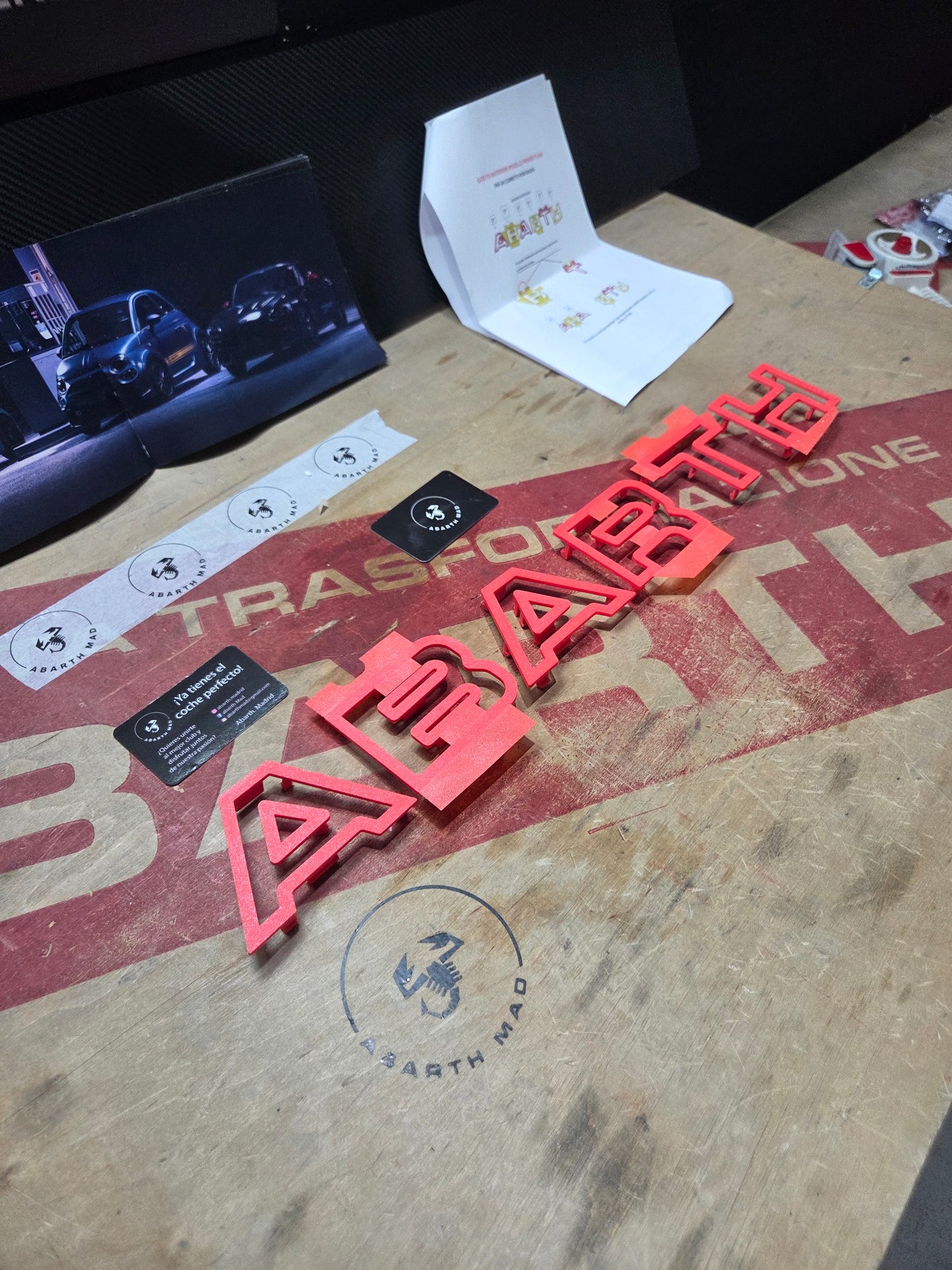 Abarth Pre Restyling 2008-2016 Letters Grille Letras 3D