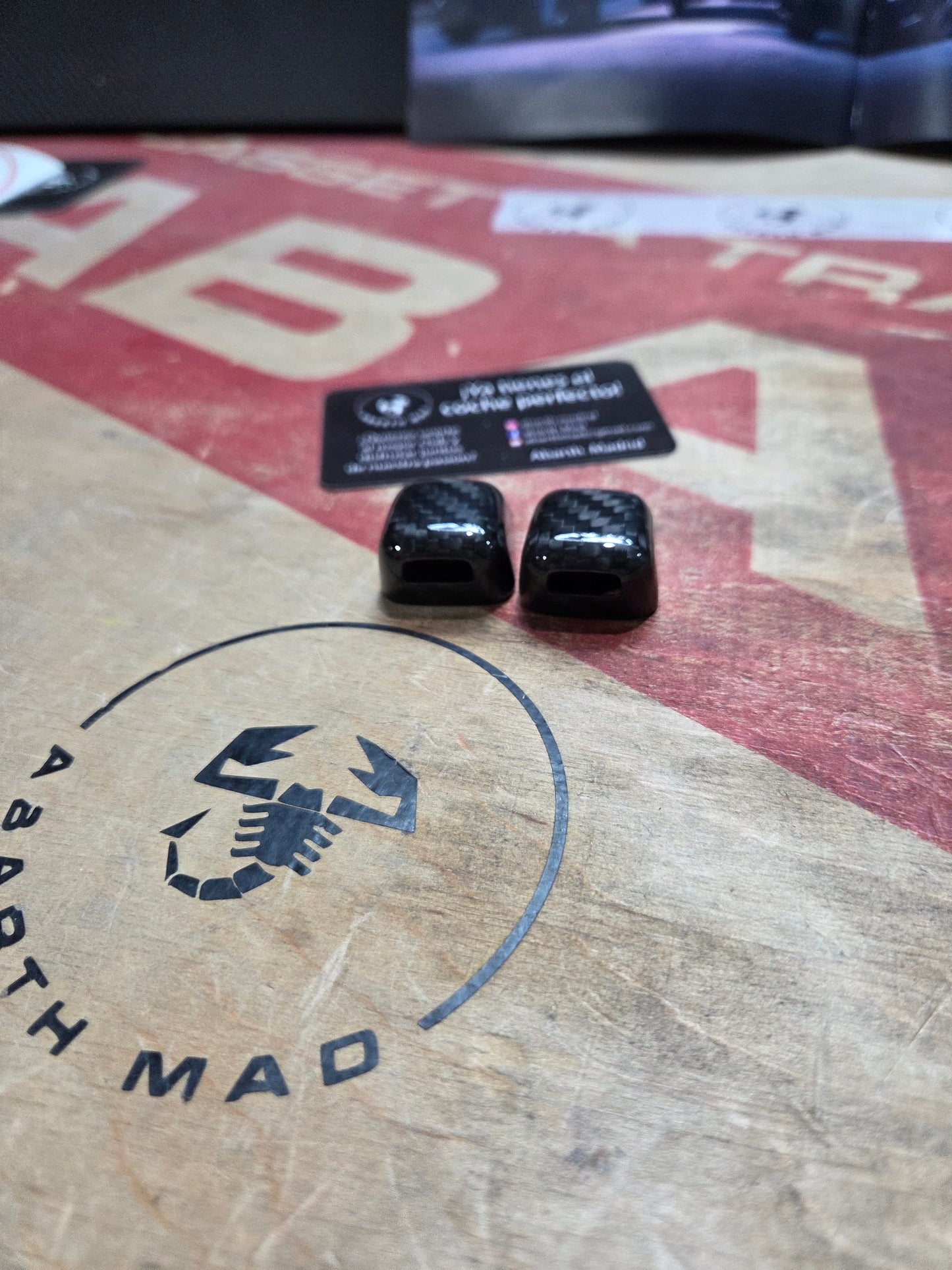 Abarth 500 595 695 Carbon Fiber Cover Luna Limpiaparabrisas Windshield Washer