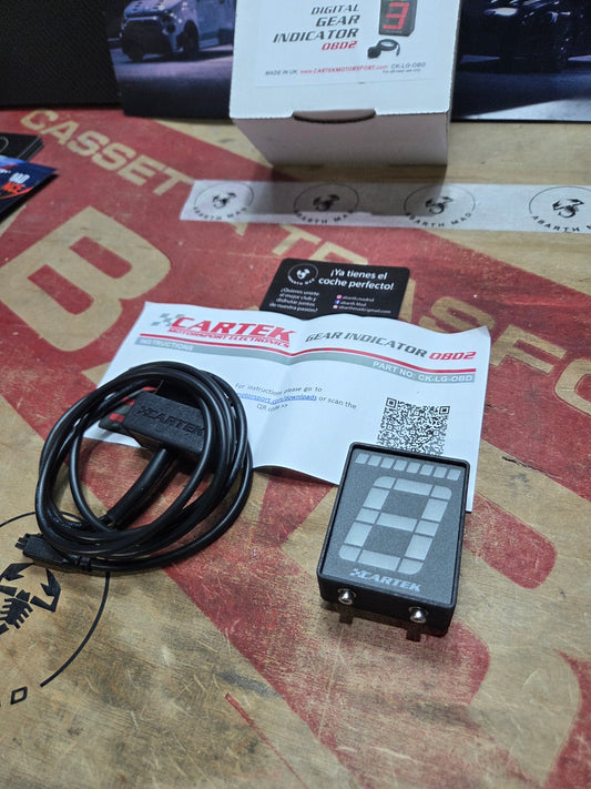 Universal Cartek Indicador RPM Marchas Gear Shifter Light OBDII Plug & Play Easy Fit