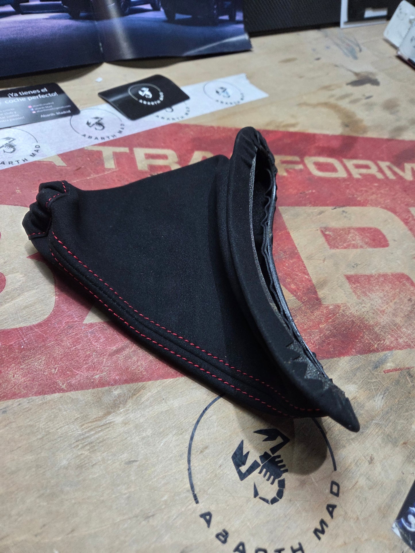 Abarth 500 All Model Fuelle Freno de Mano Alcántara Handbrake Suede