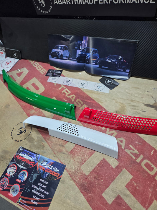 Abarth 500 Abs Italian Flag 🇮🇹 Cover Vierteaguas Windshield