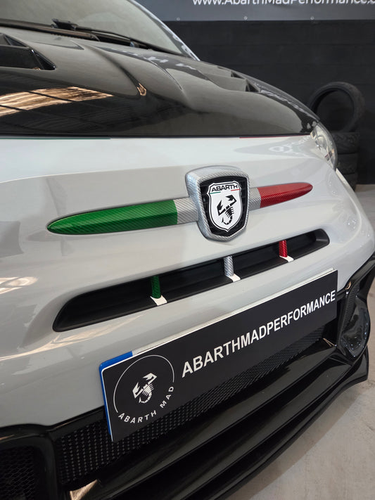Abarth Carbono Cover Italia Rejilla 2016+ Front Bumper Grille Insert