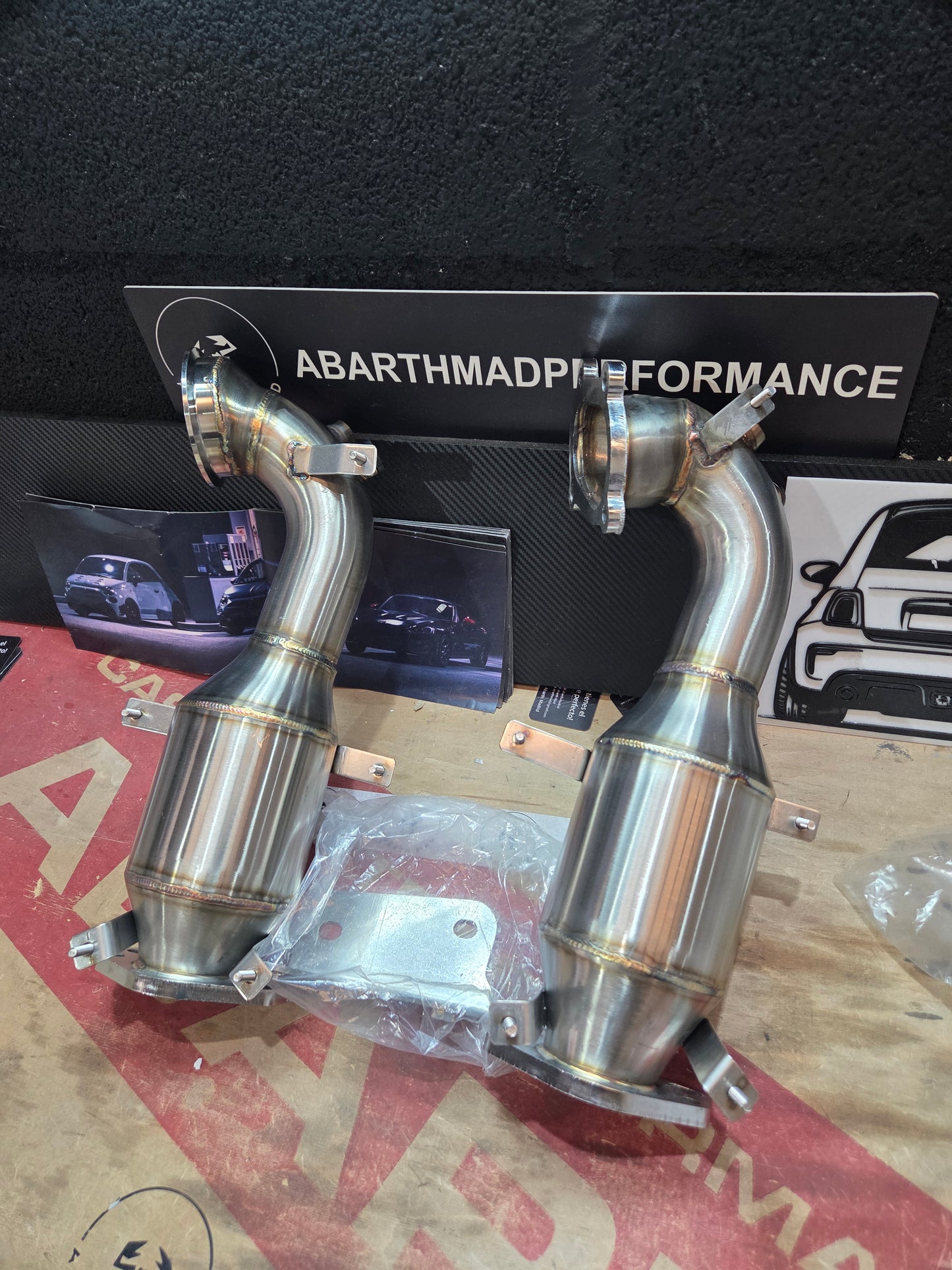 Abarth Catalyst Downpipe Catalizador 200 Celdas IHI o GARRET 1446