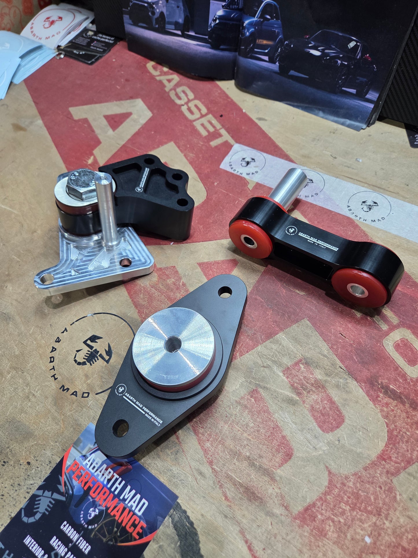 Abarth 500 Kit Engine & Gearbox Mounts Reinforced engine and gearbox mounts + polyurethane anti-torque