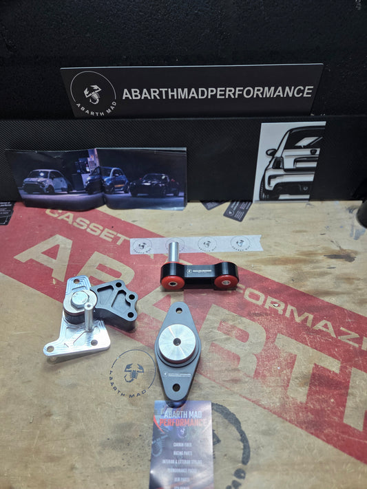 Abarth 500 Kit Mounts Engine & Gearbox Soportes motor y caja de cambios reforzados+ antipar Poliuretano