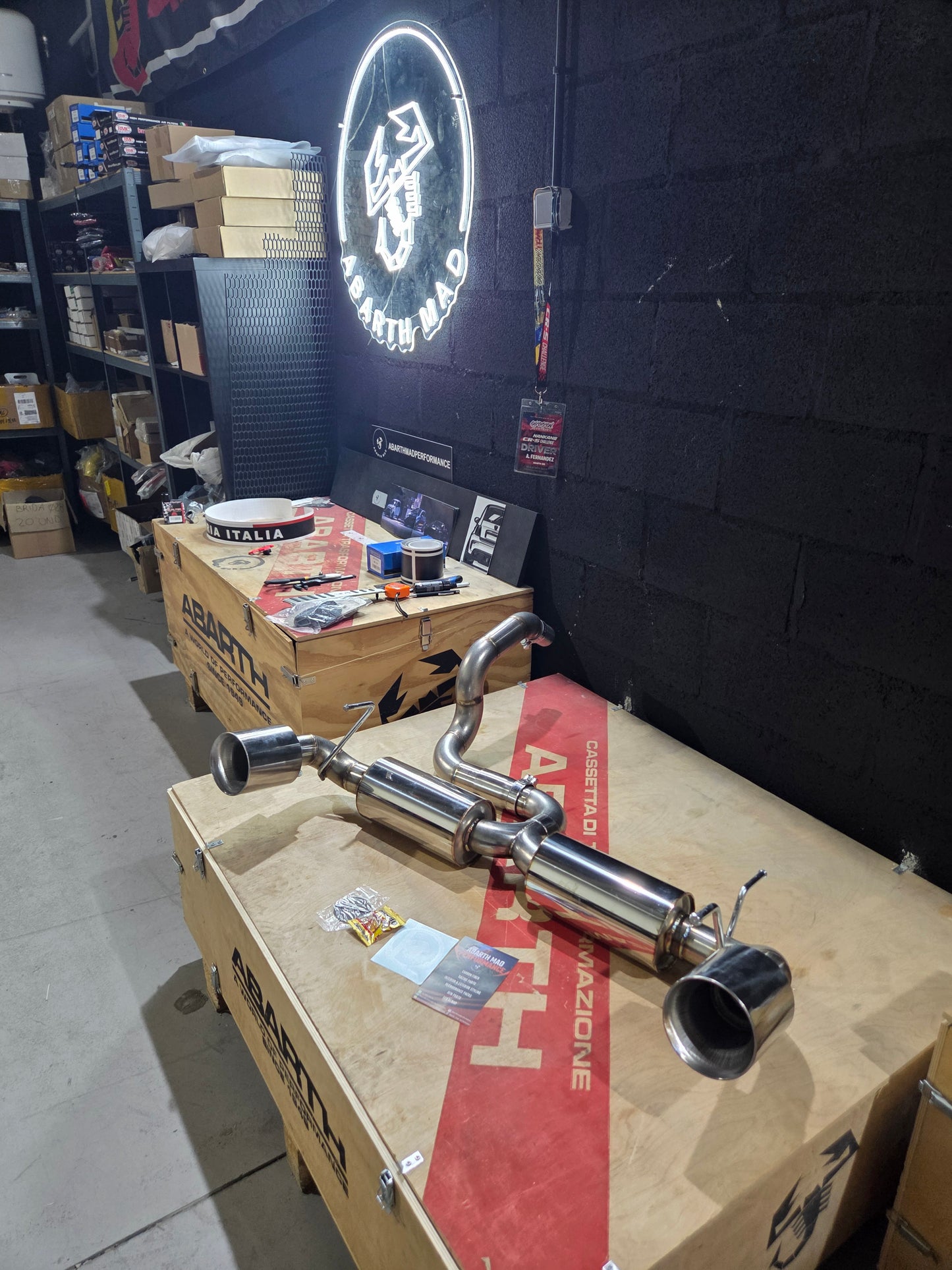 Scarico posteriore Abarth Doppio silenziatore 104/114/121mm