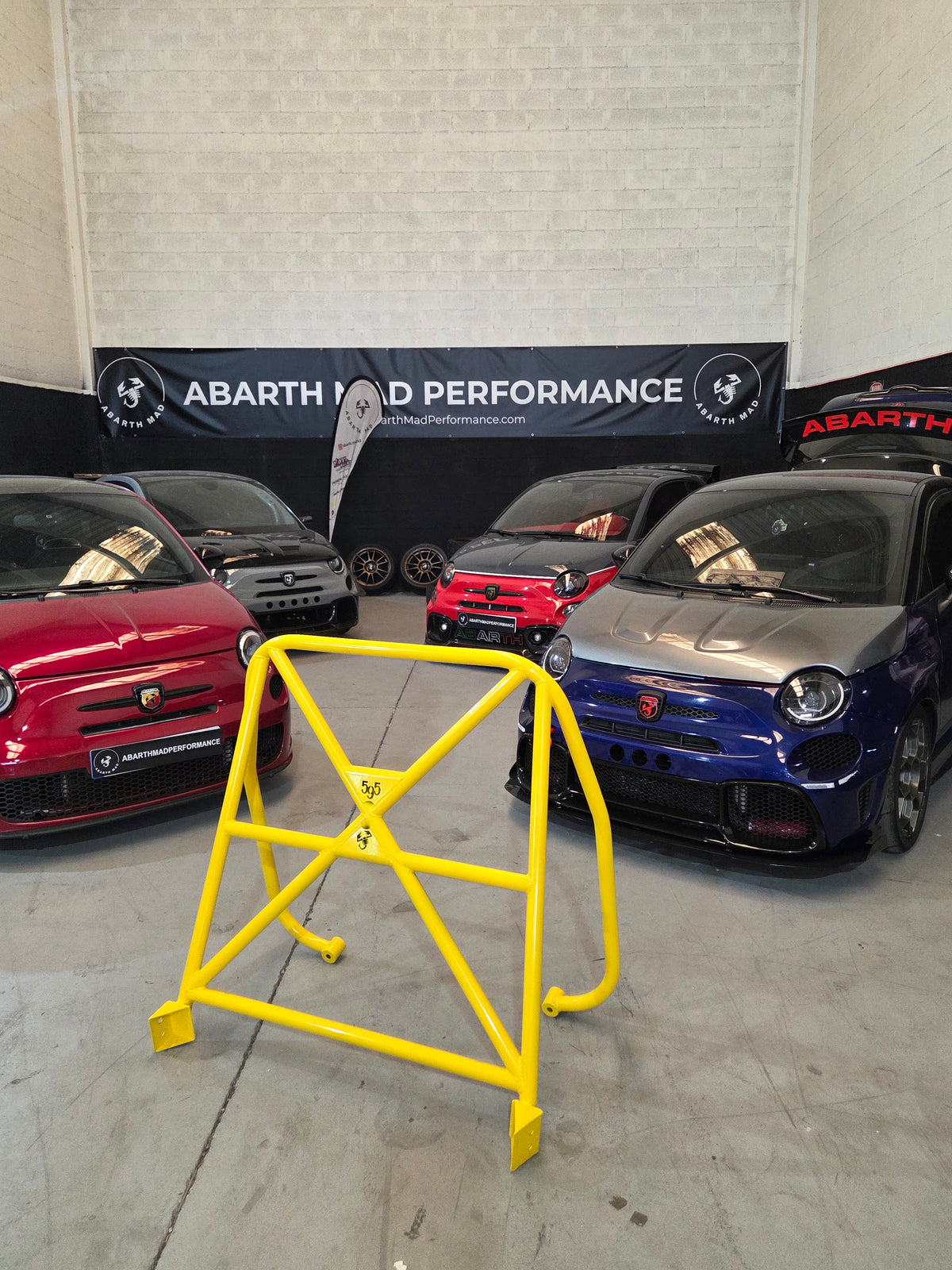 Abarth 500 Fiat Jaula Antivuelco Rear Full Rollcage Plug & Play Bolt on 4 puntos 17kg
