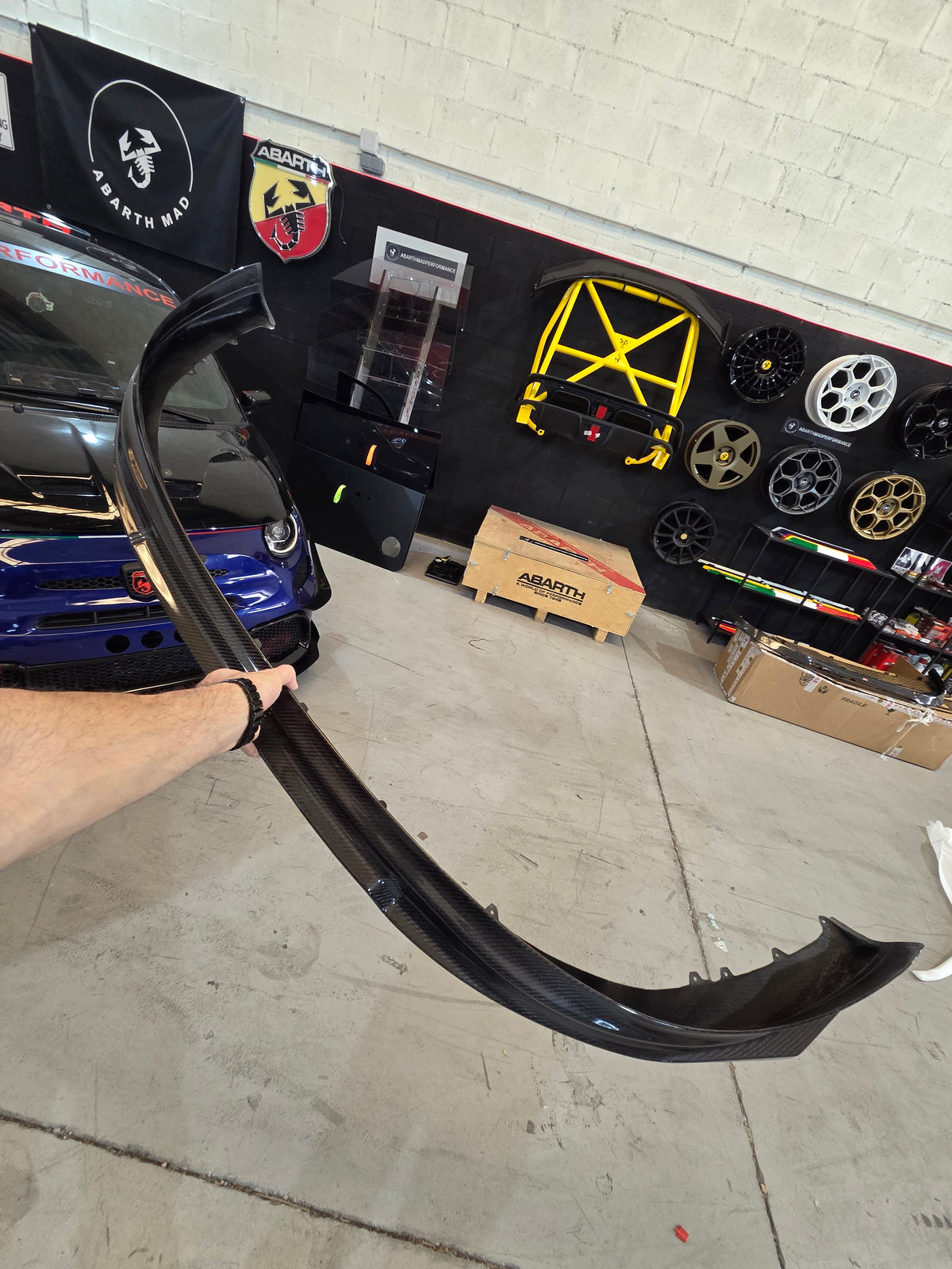 Abarth 500 Pre Restyling 2008-2016 Series 3 Carbon Fiber Front Splitter Lip Labio Delantero
