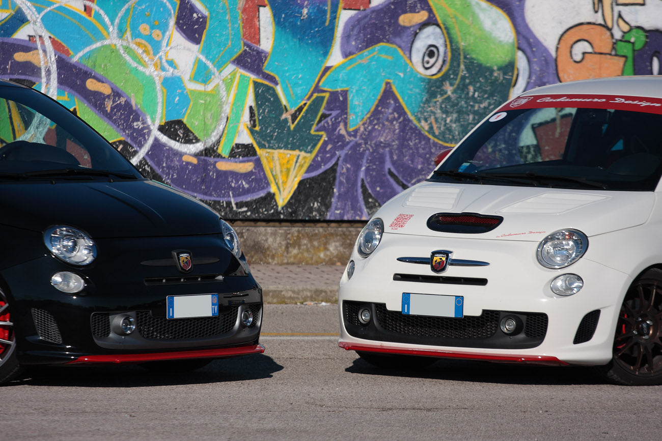 Abarth 500 All Model Hood Capó Fibra 978 o Carbono 979 Front + Side Air vents Ventilación Salidas Cadamuro