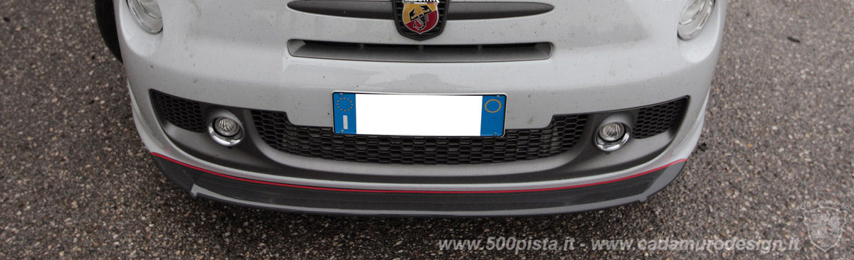 Abarth 500 2008-2015 Pre Restyling Front Lip Splitter Labio Delantero Fibra Añadido