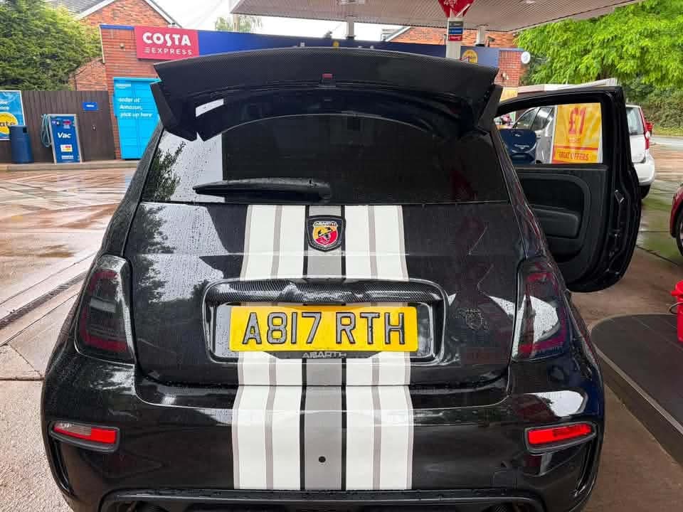 Abarth 500 All Model (not cabrio) 70th Spoiler Style Full Carbon Fiber Adjustable Alerón Estilo 70 Aniversario Carbono