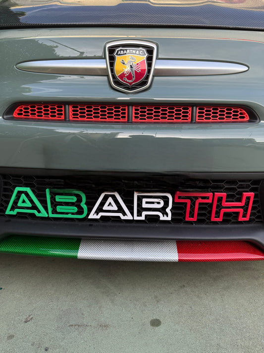 Abarth 2016+ Restyling Front Bumper Grille 3D Intake 4 Pieces Coloured Front Bumper Grille
