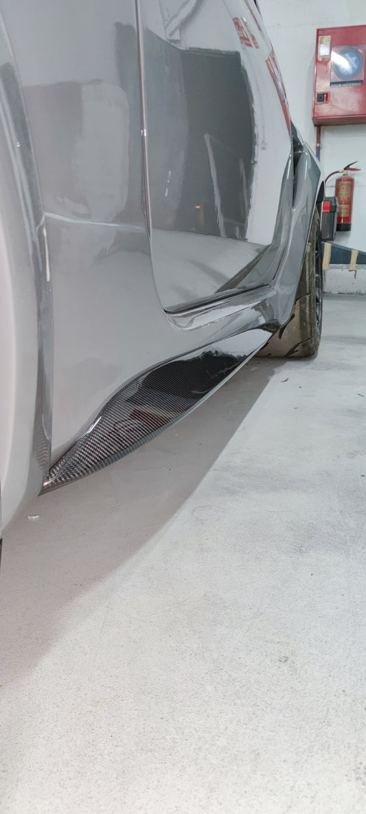 Abarth 500 Carbono Side Skirts Extended 2.0 Biposto Style Racing Taloneras