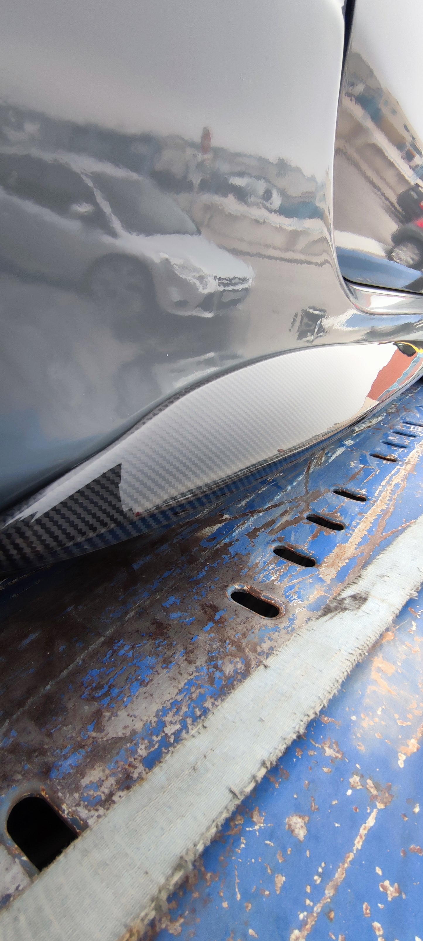 Abarth 500 Carbono Side Skirts Extended 2.0 Biposto Style Racing Taloneras