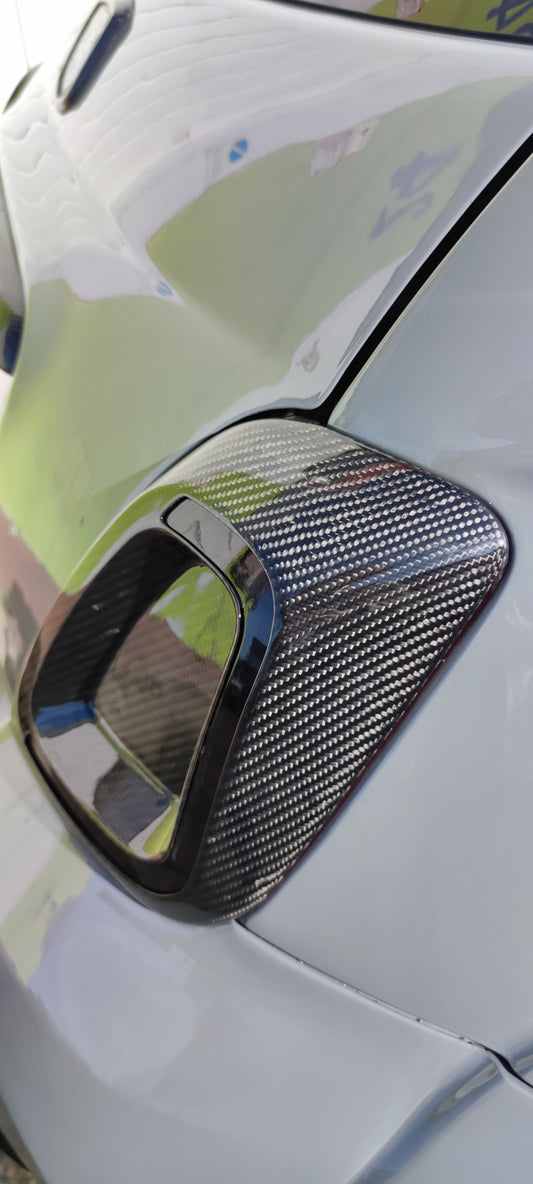 Abarth Cover Complete Headlight Carbon Fiber Headlights Restyling