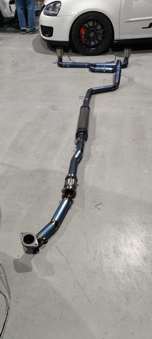 Abarth 8kg FULL Titanium 63,5mm Exhaust Escape Completo Silencioso