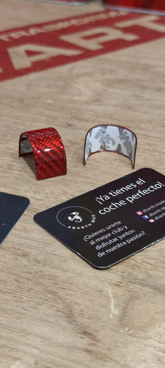 Abarth Carbon Fiber Steering Wheel Ring Red or Black 🔴⚫