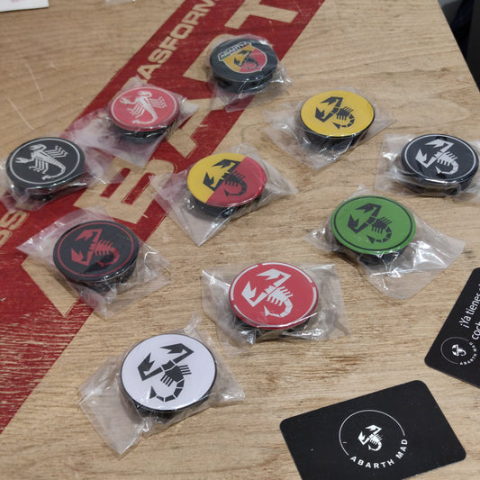Abarth Hub Cap Wheels Caps 60 or 50mm