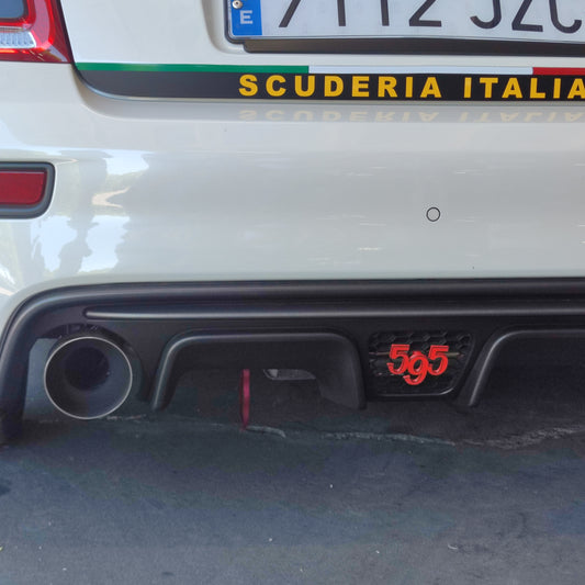 Abarth 595 Emblema 3D Logo Difusor Trasero🔴🟡⚪