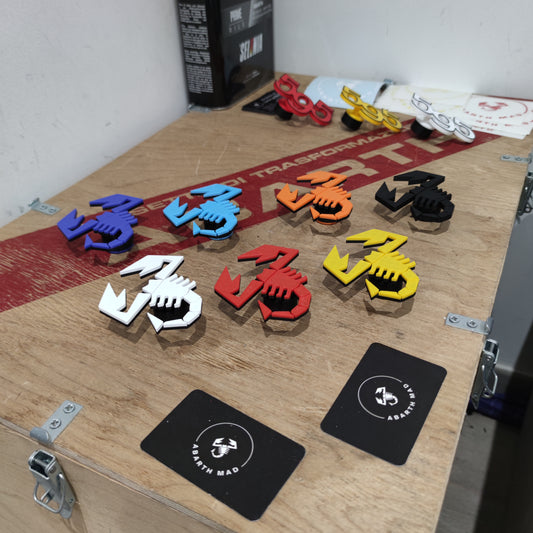 Abarth Emblem Scorpion 3D Diffuser ⚪⚫🔵🟡🟠🔴🇮🇹