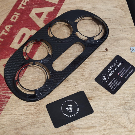 Abarth Cover Manual Air Conditioning A/C Real Carbon Fiber 100%