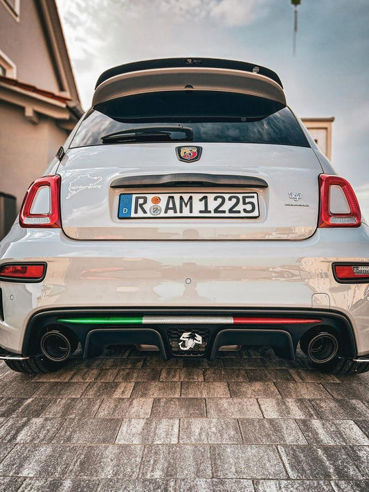 Abarth Carbon Fiber Lip Diffuser Restyling Rear Bumper Italy 🇮🇹