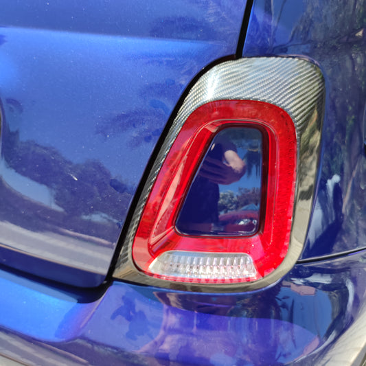 Abarth Headlight Restyling Carbon Fiber Cover Exterior Part