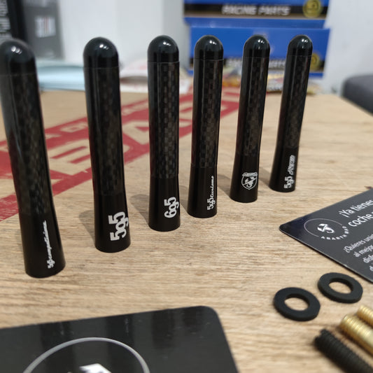 Abarth Carbon Fiber Antenna 8cm with logo