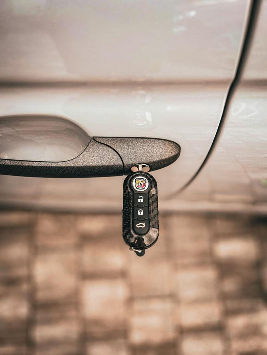 Abarth Key Cover Case 🔑 Real Carbon Fiber