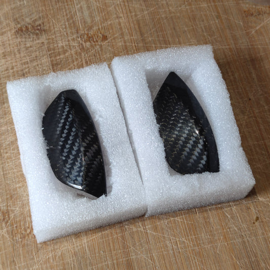 Abarth Cover Xenon Headlight Washer in real carbon fiber