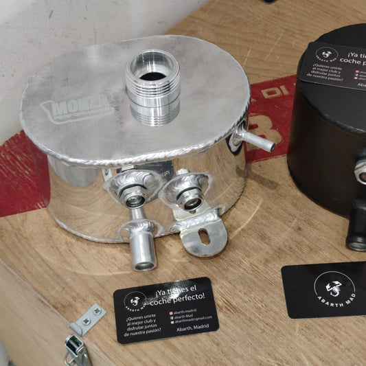 Vaso Espansione Abarth 500 in Alluminio + Tappo Coperchio Biposto