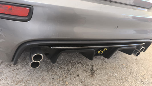 Abarth Lip Splitter Rear Bumper Restyling Diffuser Carbon 100% Real