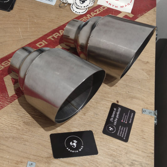 Abarth Colas de Escape 104/114/121mm Inox diámetro 60/63,5mm