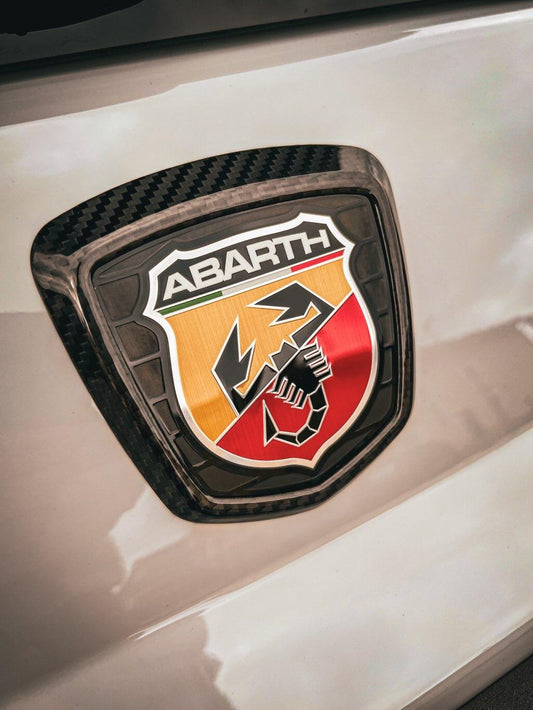 Abarth Emblem Logo Rear Carbon Fiber