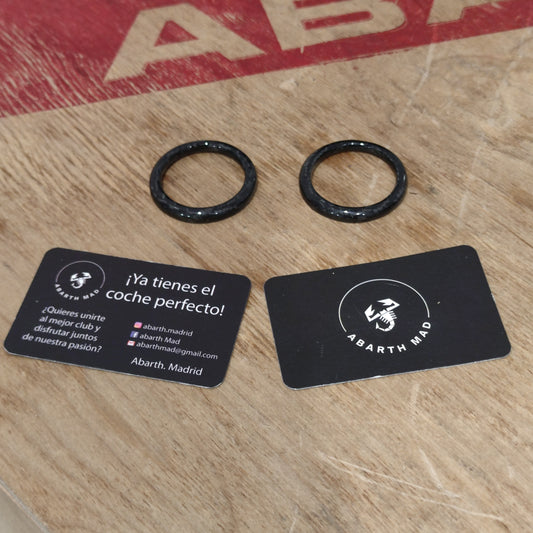 Abarth 2016+ Restyling Anelli di copertura Anelli Alzacristallo in fibra di carbonio Cambio