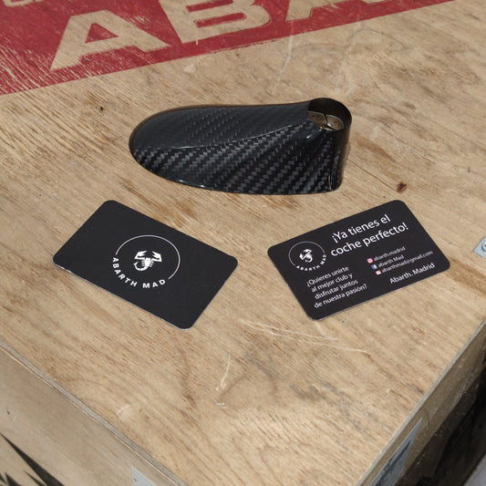 Abarth Antena Cover Fibra de Carbono Modelo Largo Carbon