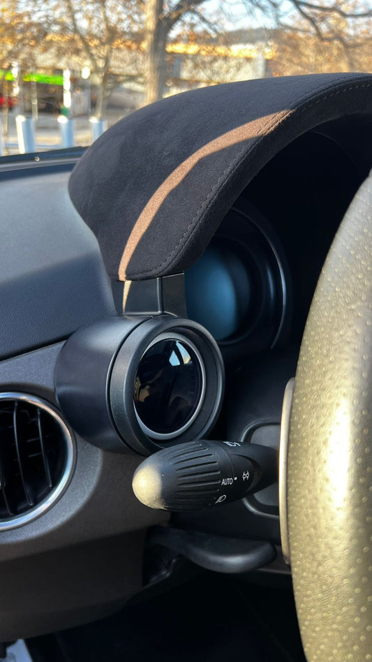 Kit Orologio Completo Abarth 60mm Indicatore 4 in 1 Depo Racing (Turbo, olio e batteria)