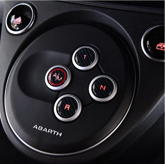 Abarth MTA Botones Gel Efecto Carbono Buttons