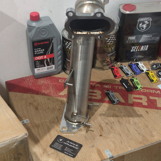 Abarth Downpipe TD04 Inox Doble sonds 63,5mm