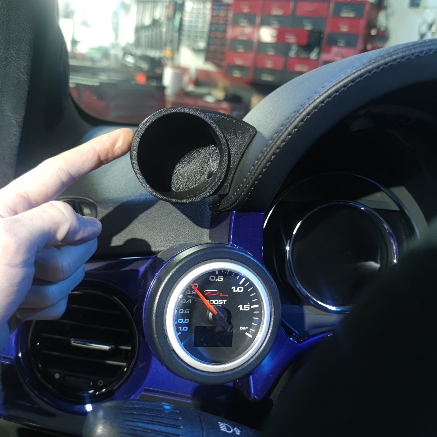Abarth Support for Single or Double Gauges 52mm or 60mm to measure (AFR, EGT...)