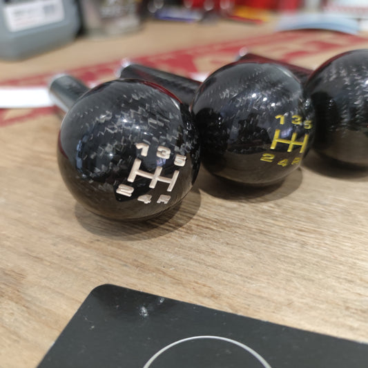 Abarth Carbon Ball Gear Knob 🔴🟡