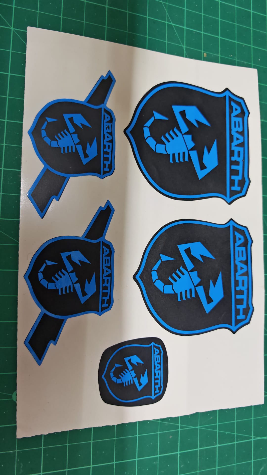 Abarth Kit Logos Vinyl Emblems (5 vinyls)
