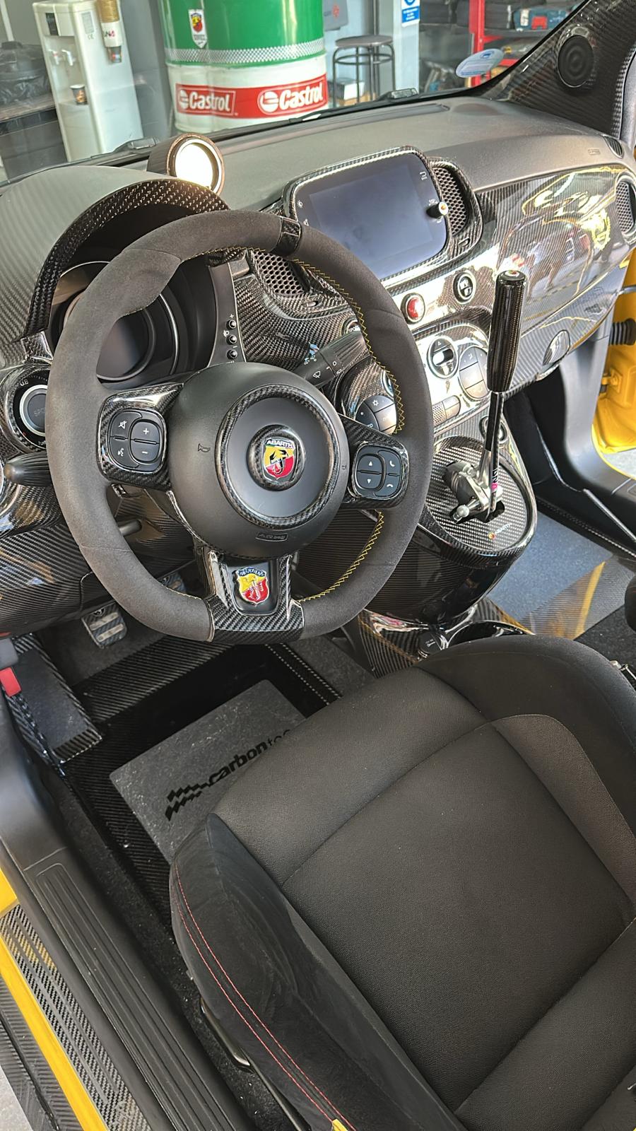 Abarth Tracktool Reposapiés Footrest 100% Carbono