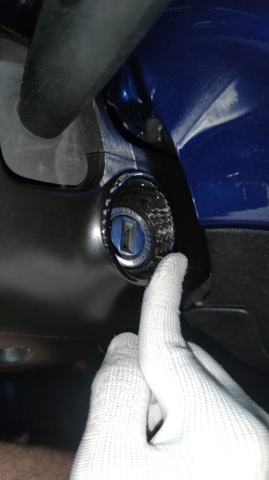 Abarth 500 595 695 Cover Bombin Fibra de Carbono 100% Real Key Housing